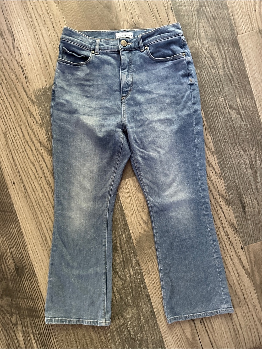 Loft high waist kick crop Denim Jeans blue‎ women’s size 4